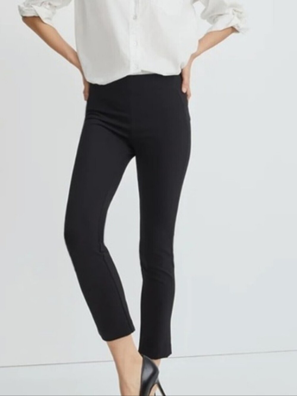 Veronica Beard Zip Back Scuba Pant Black